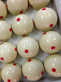 Kuilin 57.2mm American Pool Cue Ball, A-Grade White Ball with Six Red Dots, 2-1/4