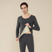 2025 New Men's and Women's Thermal Underwear Set with Brushed Lining