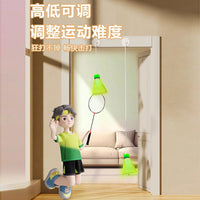 Single Player Badminton Trainer Set for Kids and Adults - Indoor/Outdoor Solo Practice Rebound Shuttlecock