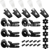 Garden Flag Stopper Clips and Plugs for Anti-Wind Flagpole Fixation