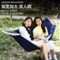 Double-Line Thickened Canvas Hammock with Duckbill Buckle for Outdoor Camping and Leisure Travel