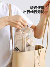 Mesh Cosmetic Bag Portable Travel Toiletry Pouch Lipstick Organizer