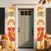 Thanksgiving Fall Harvest Porch Sign Banner Set for Holiday Party Decoration