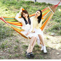 Double-Line Thickened Canvas Hammock with Duckbill Buckle for Outdoor Camping and Leisure Travel