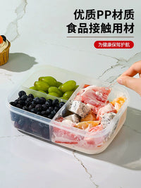 Divided Food Storage Containers with Lids for Refrigerator and Freezer, Stackable Meal Prep Boxes
