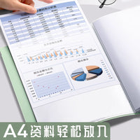 A4 Document Organizer Folder with Clear Pockets for Students and Office