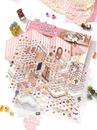 Xinmo Store Management Diorama Stickers Large DIY Miniature 3D Storage House Kids Educational Toy