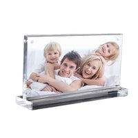 Acrylic T-Shape Magnetic Photo Frame and Menu Holder, Double-Sided Display Stand for Photos, Menus, and Price Tags
