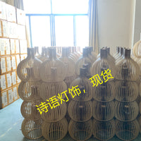 Japanese Retro Wooden Birdcage Pendant Light for Dining Rooms and Restaurants