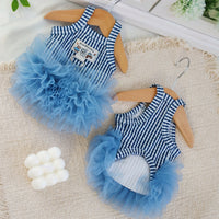 Striped Mesh Princess Dress for Small Dogs and Cats