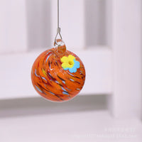 Hanging Hummingbird Feeder with Colorful Glass Wind Chime for Outdoor Garden