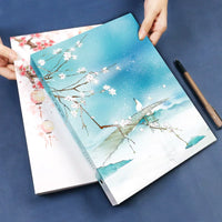 Vintage Style A5/B5 Loose-Leaf Notebook for Poetry & Journaling, Detachable Pages