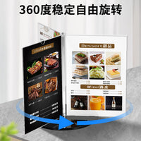 Rotating Acrylic Table Sign Holder for Menus and Price Lists