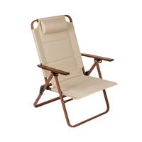 Portable 3-Position Adjustable Aluminum Folding Recliner for Outdoor Camping Fishing
