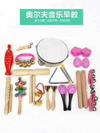 Orff Musical Instrument Set for Kids, Early Childhood Percussion Toy for Music Education