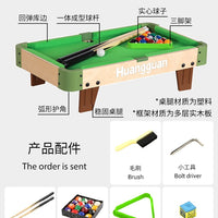 Crown Multi-layer Solid Wood Kids Pool Table Mini Desktop Billiards Game for Family Fun