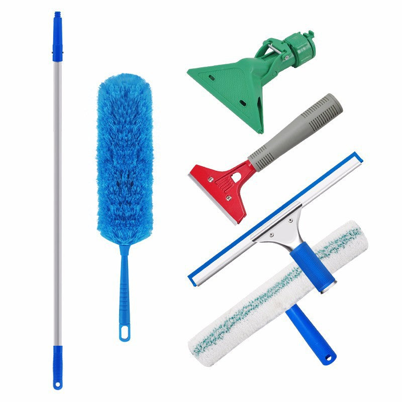Telescopic Window Squeegee Cleaning Kit with Extension Pole for Glass