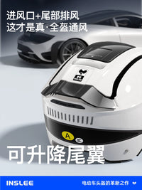 Yinglan 3C Certified Electric Motorcycle Helmet for Men and Women, Summer Sun Protection Breathable Half Helmet