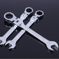 Flexible Head Ratchet Wrench Set Dual-Purpose Combination Spanner Tool Kit for Mechanics