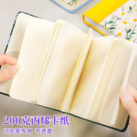 Acrylic Marker Sketchbook with Flip-Through Design, Portable Blank Art Book for Watercolor and Sketching