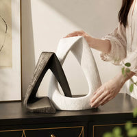 Italian Minimalist Abstract Geometric Sculpture for Home and Office Decor