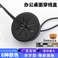Desk Cable Grommet, Round Wire Organizer for Office Desks, Cable Management Port Cover