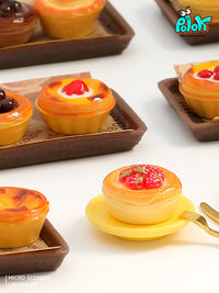 Miniature Dessert Blind Bag Play Food Set with Plates and Cutlery