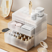 Japanese Style Stackable Desktop Storage Box with Drawers for A4 Documents and Sundries