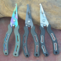 Fishing Pliers, Fish Lip Gripper, Aluminum Alloy Fishing Tool Kit with Lanyard, Line Cutter, Hook Remover, Split Ring Pliers for Freshwater Saltwater