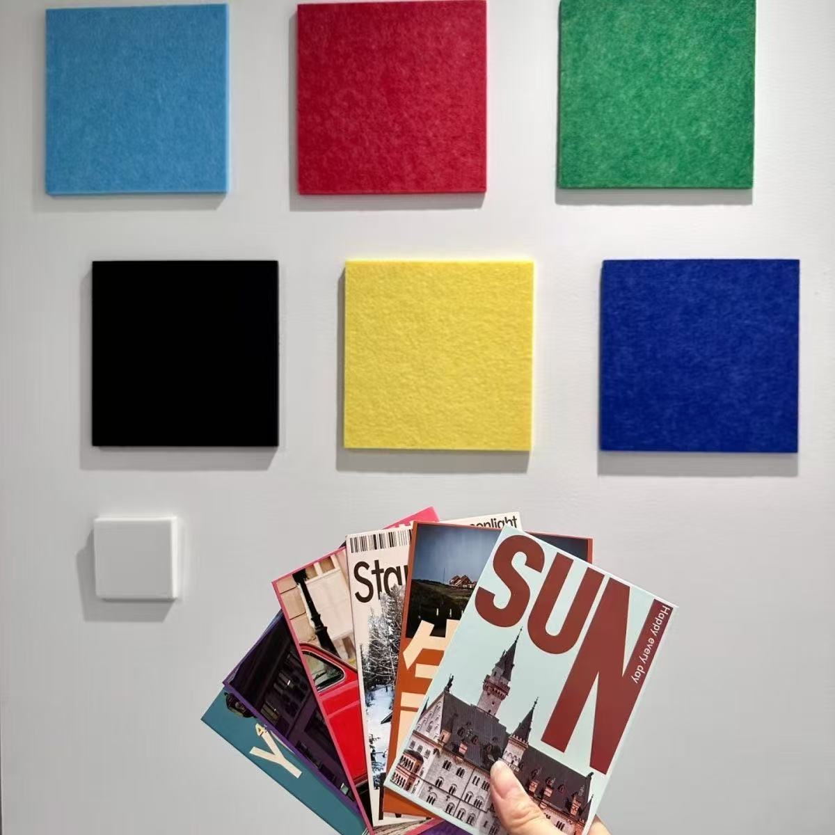 Dopamine Felt Board Wall Decor with Adhesive and Pushpins, Nordic Style Photo Display & Message Board