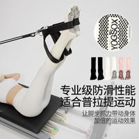 Professional Non-Slip Pilates Yoga Socks for Women, Thin Breathable Athletic Grip Socks for Studio & Home Workouts