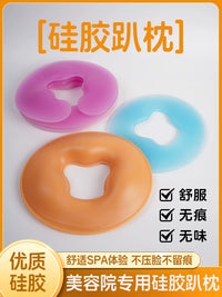 2026 New Silicone Beauty Pillow with Face Hole for Massage Beds