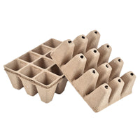 Biodegradable Seed Starter Trays 12-Cell Pulp Pots for Seedling Germination