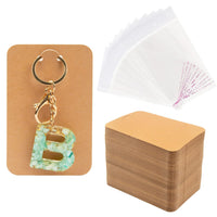Blank Kraft Paper Display Cards for Keychain Jewelry