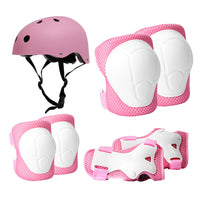 Kids' Skateboard Helmet and Protective Gear Set - 7 Pieces for Cycling, Skating, and Scooters