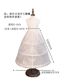 Girls' A-Line Petticoat for Princess Dresses, 3-Hoop Underskirt for Pageant & Cosplay