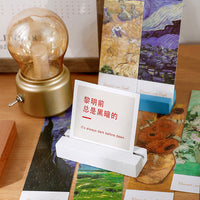 Creative Desktop Photo Clip with Wooden Base for Notes and Postcards