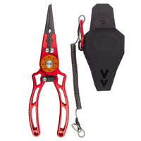 Aluminum Fishing Pliers with Lock, Line Cutter, Hook Remover, Split Ring Pliers for Outdoor Fishing