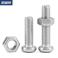 304 Stainless Steel Phillips Pan Head Screw and Nut Assortment Set M2-M10
