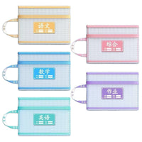 Zippered Subject File Folder for School Documents and Test Papers, Large Capacity