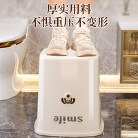 Narrow Rectangular Bathroom Trash Can with Lid, Flip-Top Waste Bin for Home Living Room