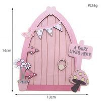 Miniature Wooden Fairy Tale Door for Dollhouse & Garden Decor