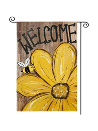 Watercolor Spring Floral Garden Flag Outdoor Yard Decoration Polyester Printed Home Decor