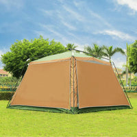 Large Outdoor Sunshade Canopy Tent with Mosquito Netting for Beach, Fishing, BBQ, and Picnics