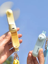 Portable Mini USB Rechargeable Handheld Fan with Cute Animal Design