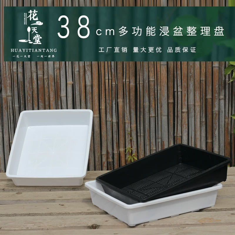 Thickened Multi-functional Succulent Plant Soaking Tray with Seedling Starter and Humidity Dome