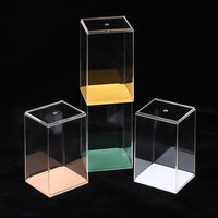 Clear Stackable Display Box for Figurines and Models, Dustproof Showcase Case