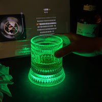 Rotating Whiskey Glass with Luminous Coaster - Stress Relief Tumbler