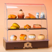 Miniature Dessert Display Cabinet and Food Play Set for Kids