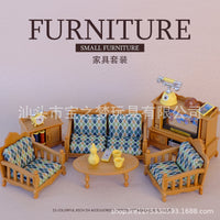 Dollhouse Miniature Furniture & Accessory Sets for Pretend Play